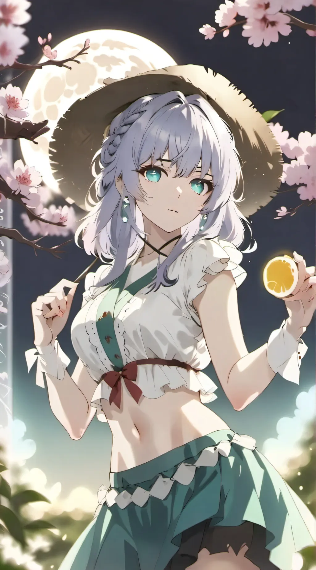 ai character: Moonlight background