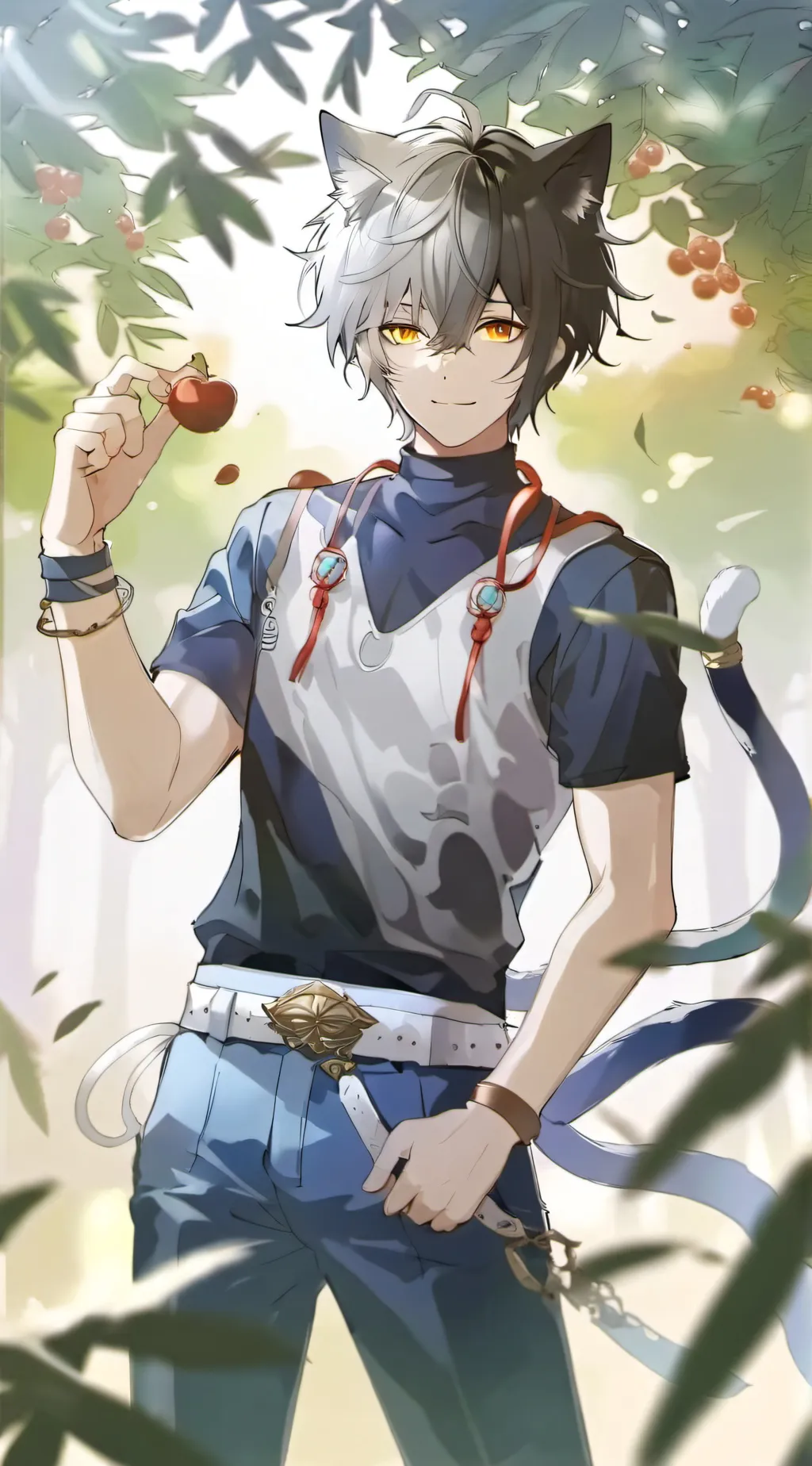 ai character: Cat lover background