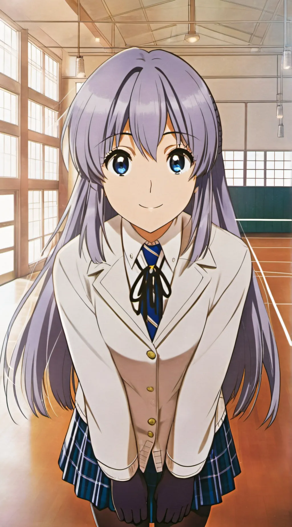 ai character: Preppy Mean lila background