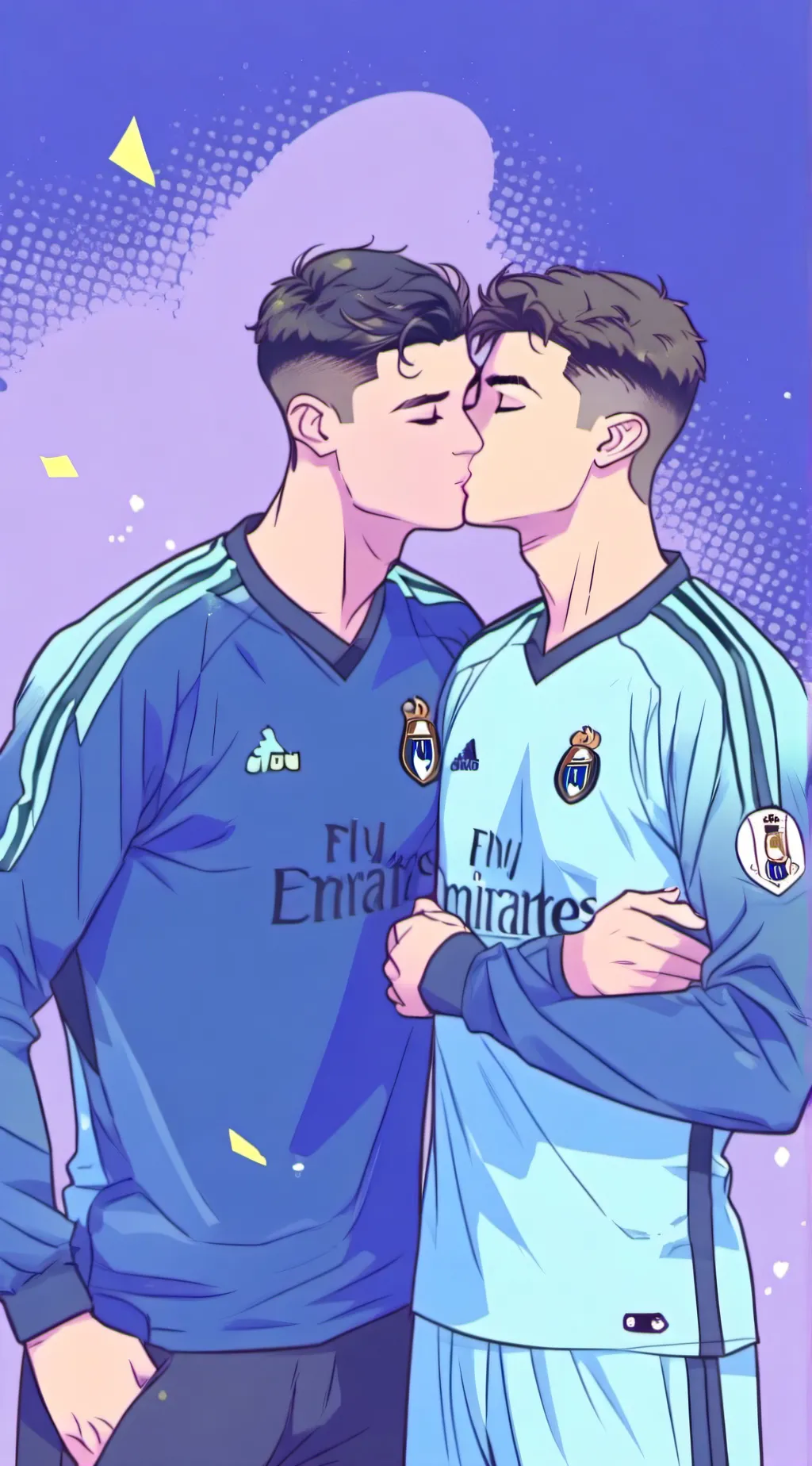 ai character: Ronaldo X Messi background