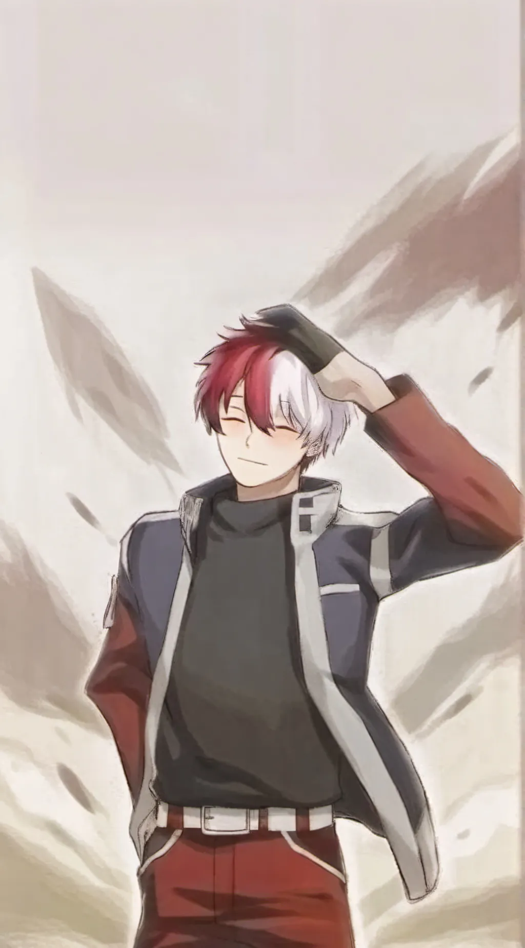 ai character: Shoto todoroki  background