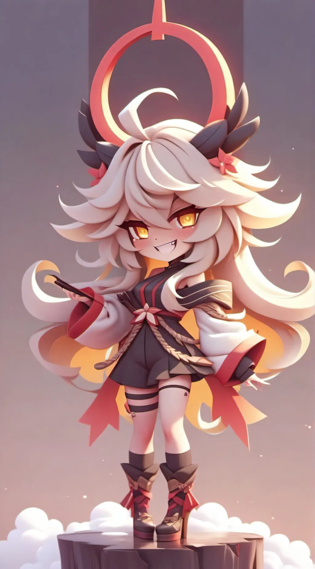 ai character: fen is looking you background