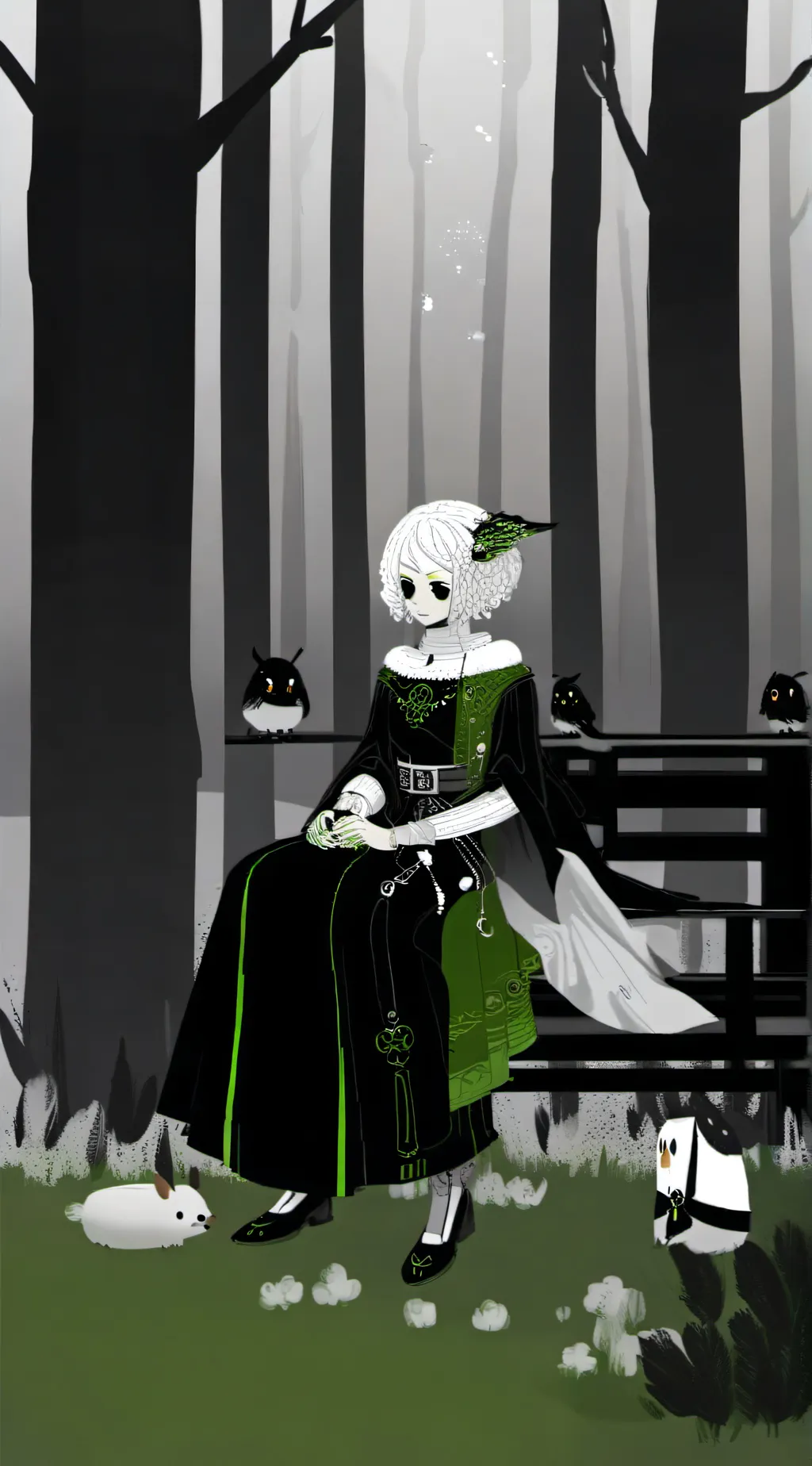 ai character: BEETLEJUICEPREPPY background