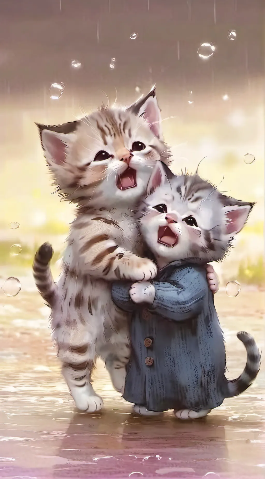 ai character: 💙🤍Lucy and Lila 🤍💙 background