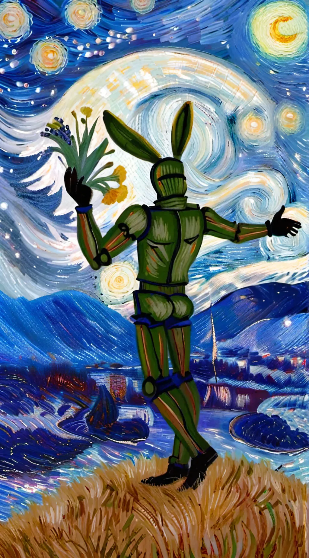 ai character: spring trap  background