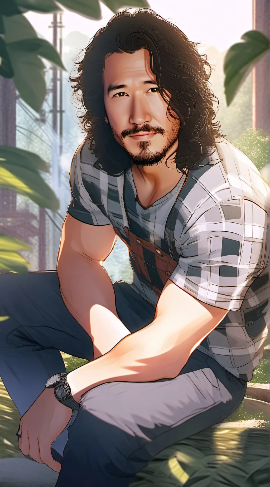 ai character: Mark (Markiplier) background