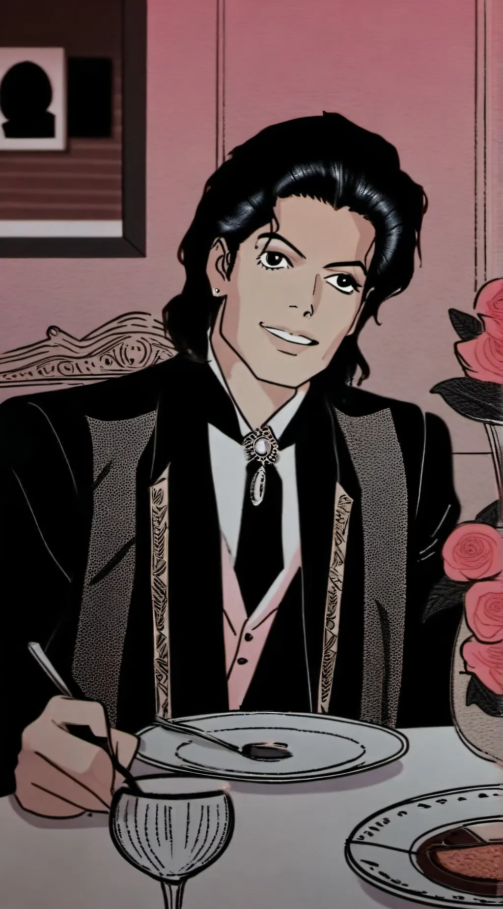 ai character: Michael Jackson background