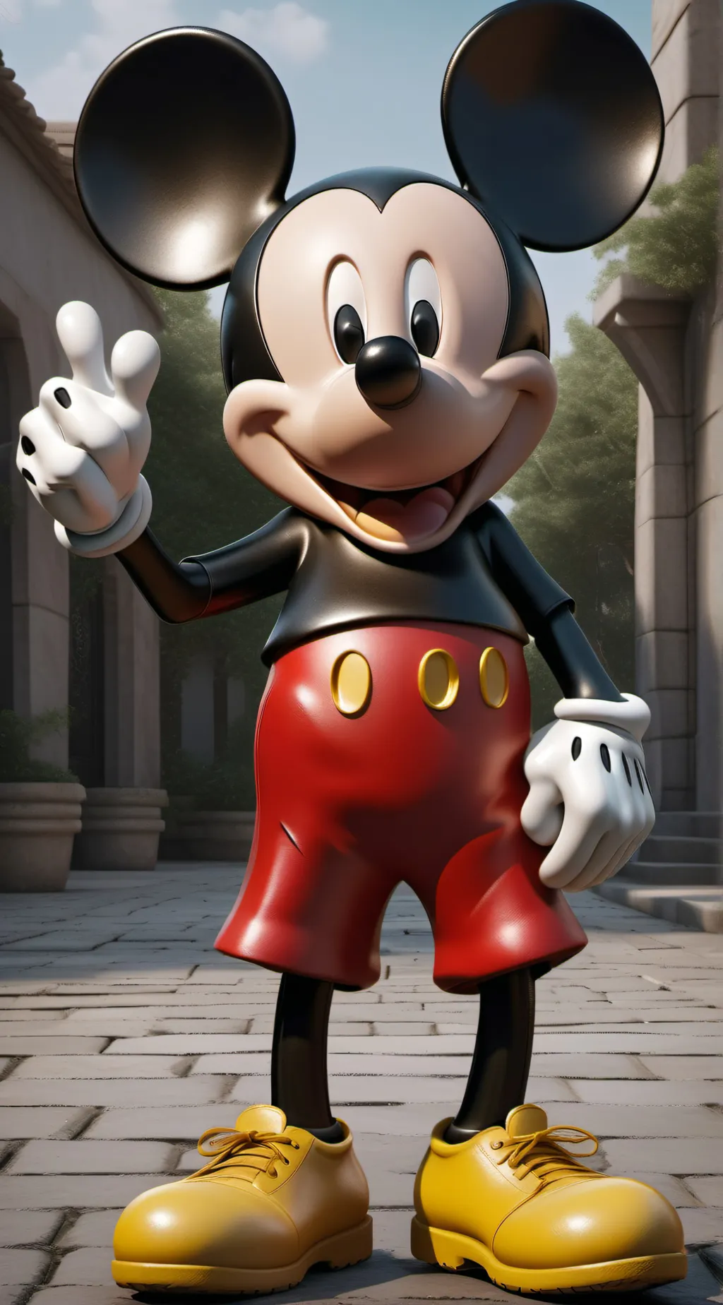 ai character: Mickey Mouse background