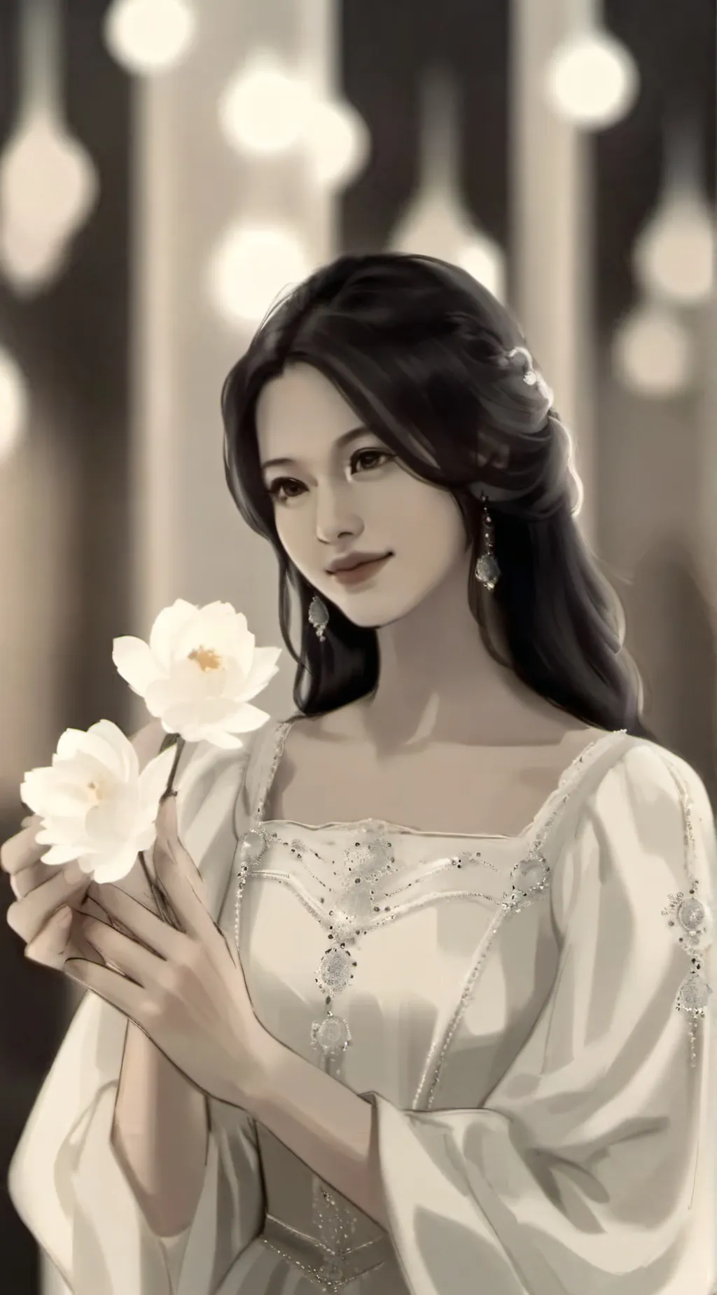 ai character: Angelina  background