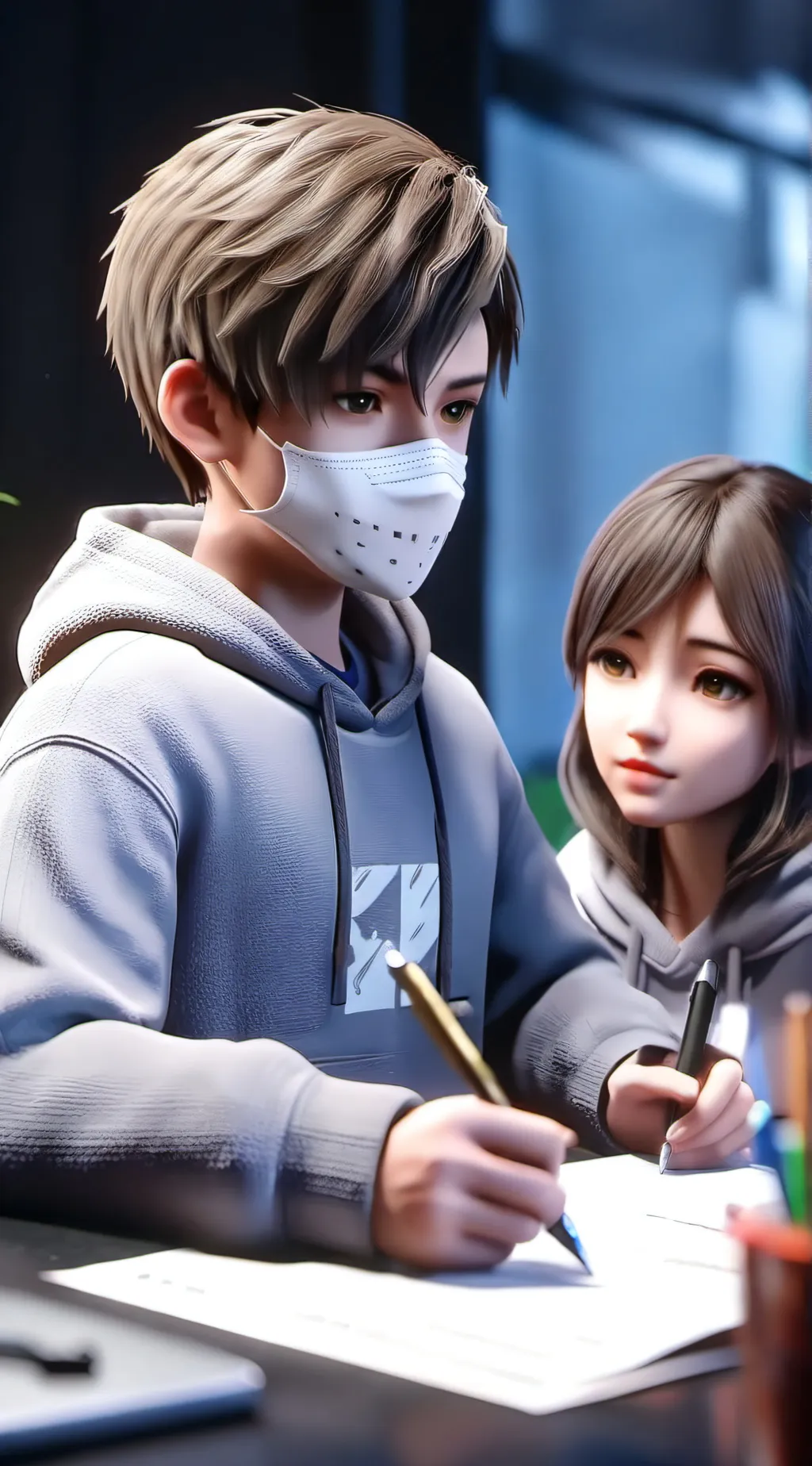 ai character: Ashley background