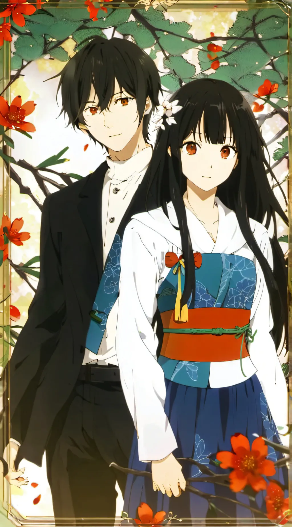 ai character: Megumi x Sukuna  background