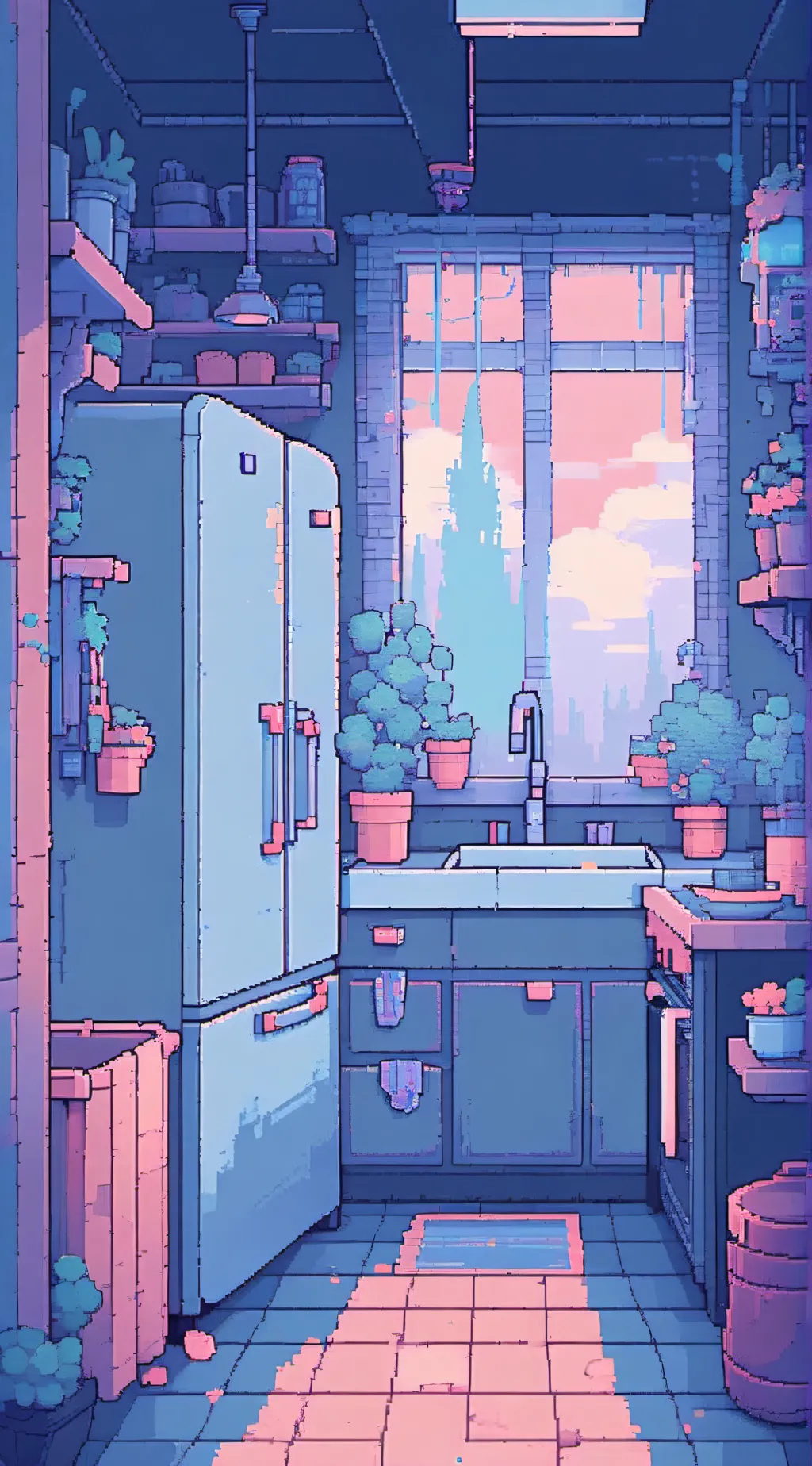 ai character: minecraft background