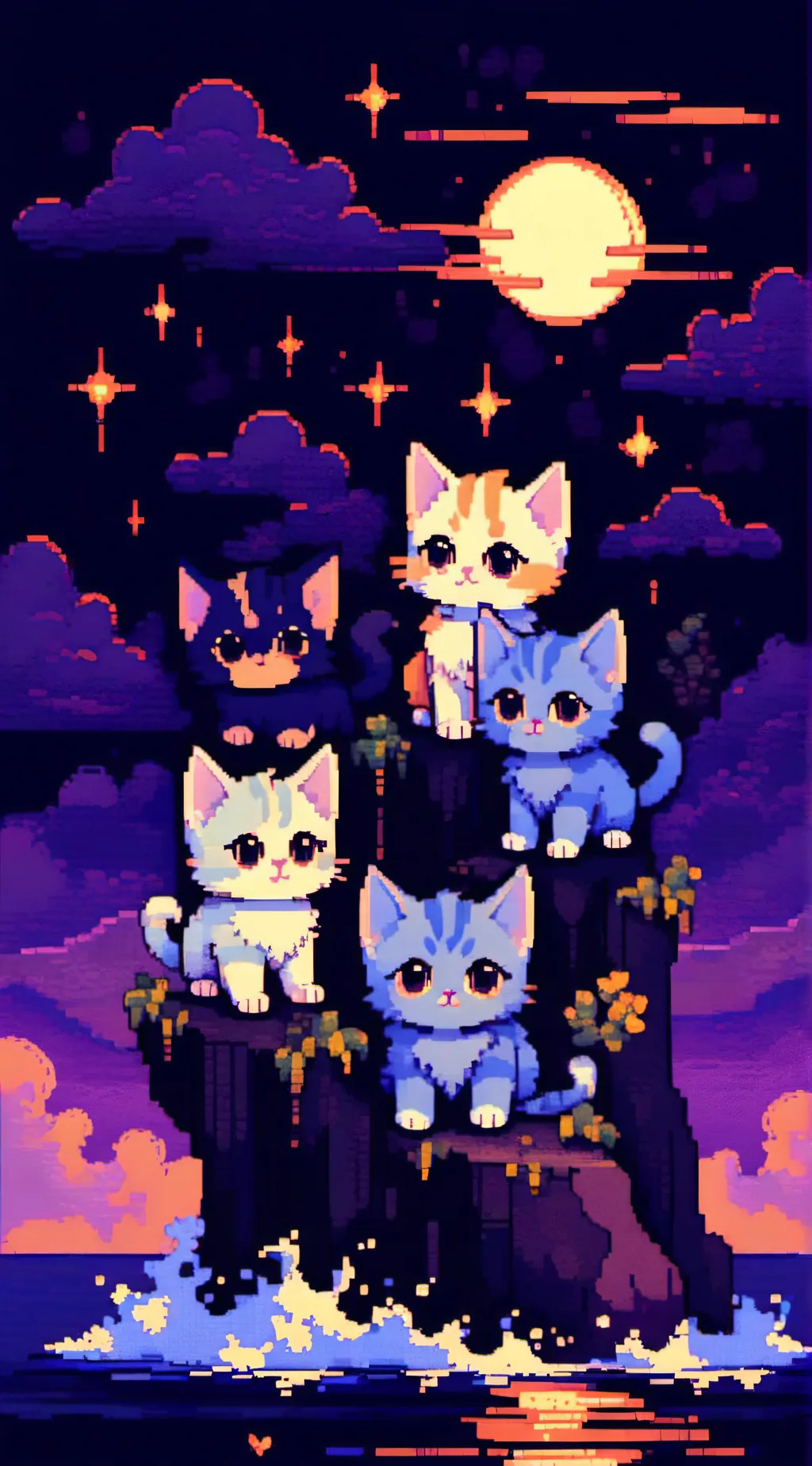 ai character: neko infect ocean background