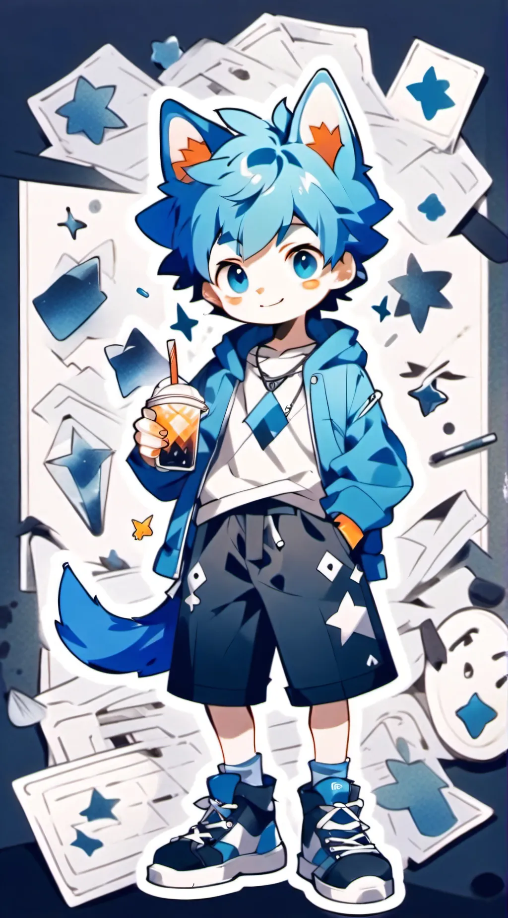 ai character: H💙 background