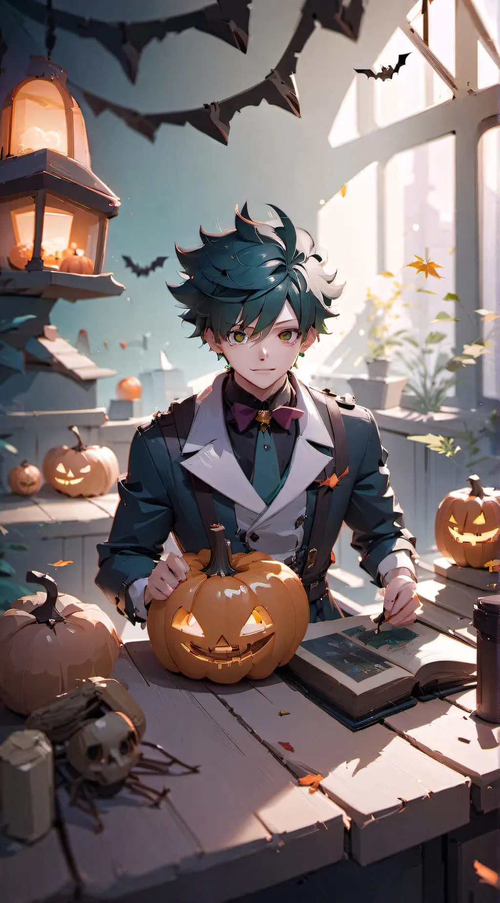 ai character: 🍁🎃Mha Halloween 🎃🍁 background