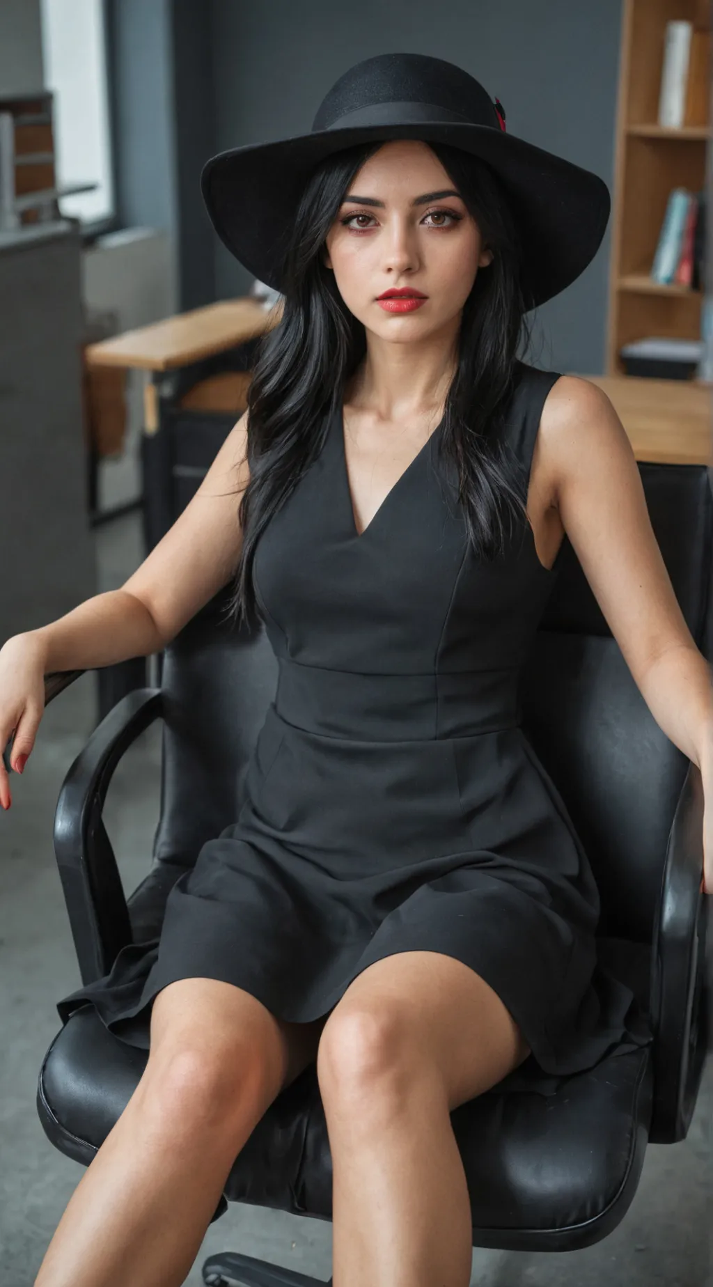 ai character: aki(madia boss) background