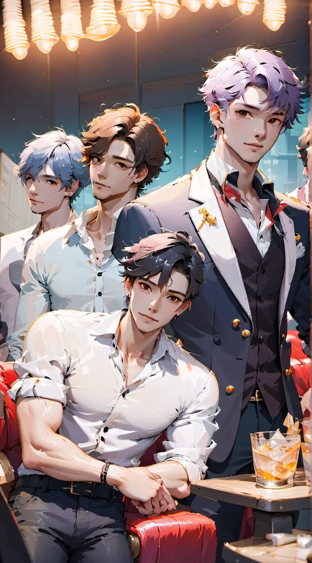 ai character: ~Male AU~ club background