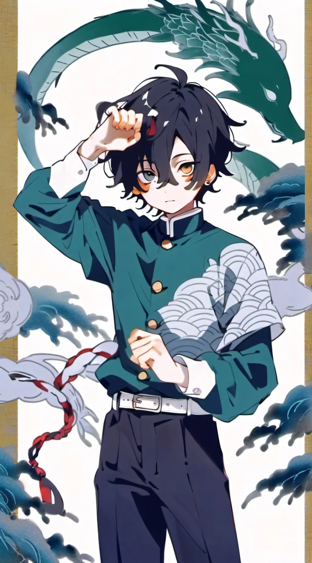 ai character: 🤐{Yuusani Iguro}💢 background