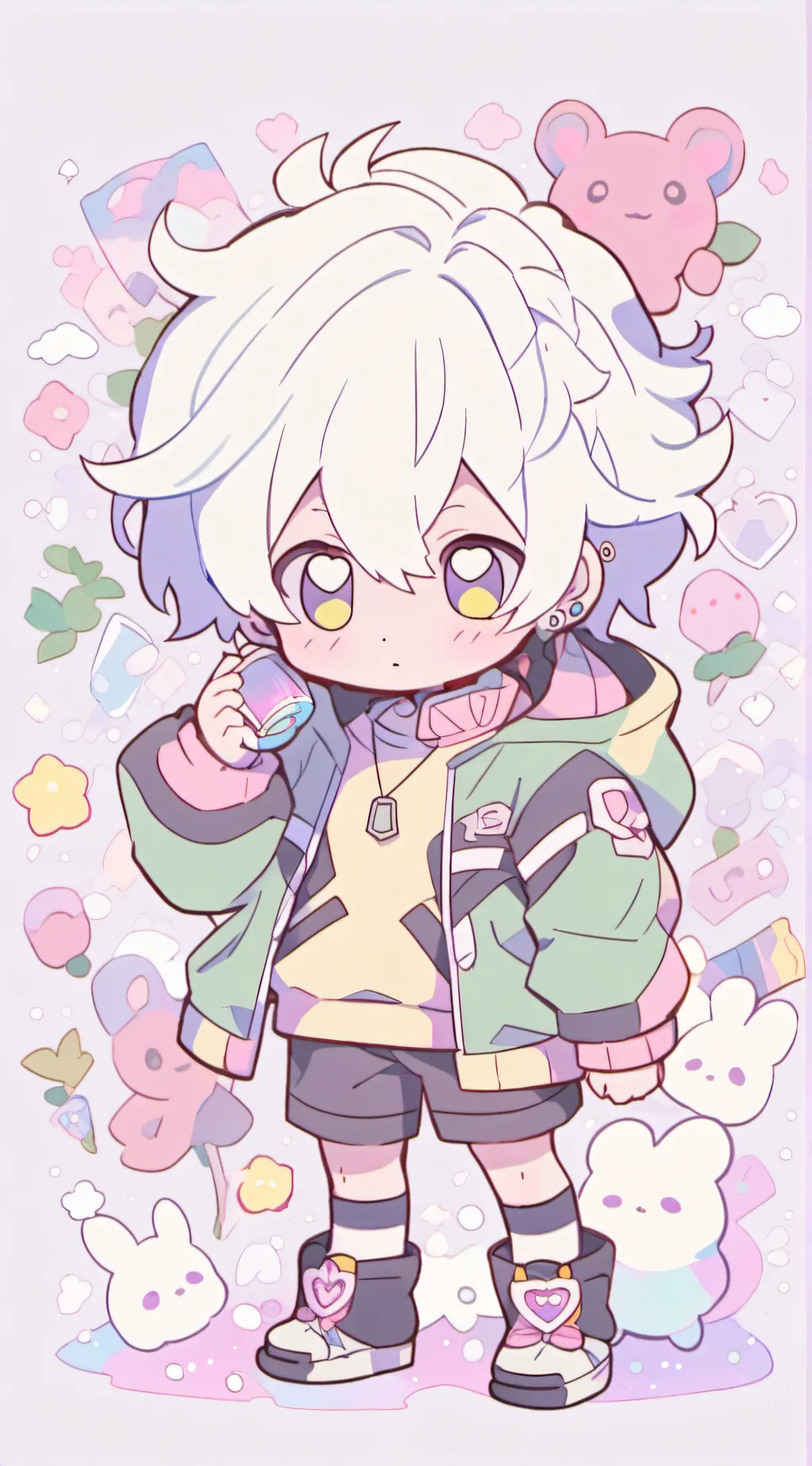 ai character: Mha Kiss background