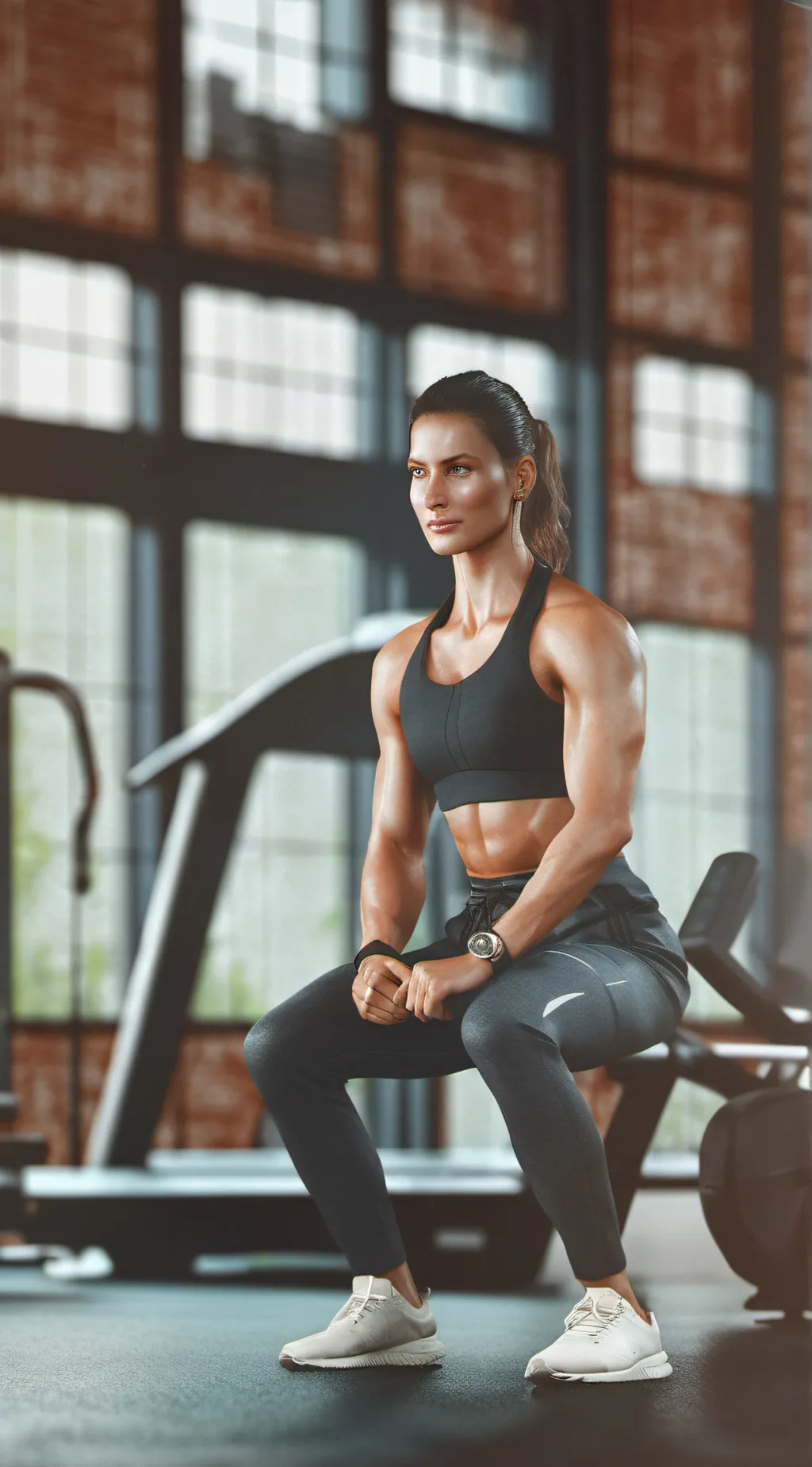 ai character: Gym background