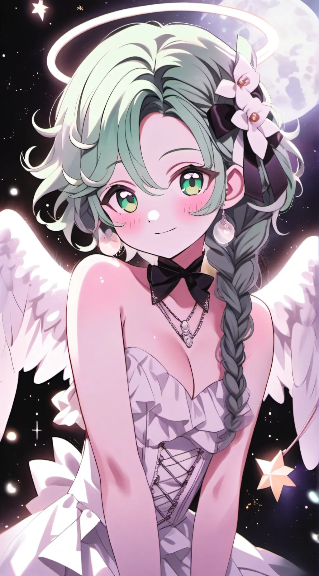 ai character: Mha fallen angle background