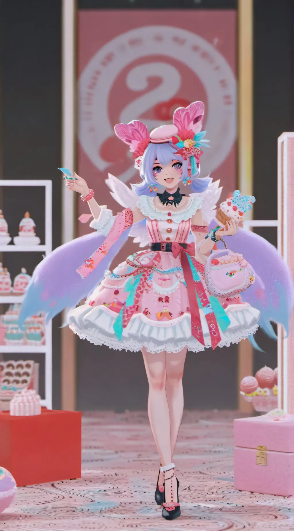 ai character: Candyland background