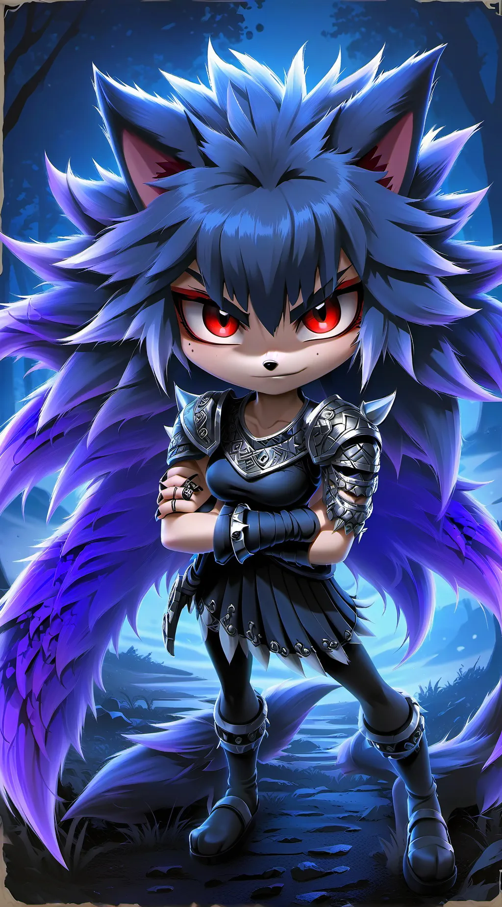 ai character: Akuma X background