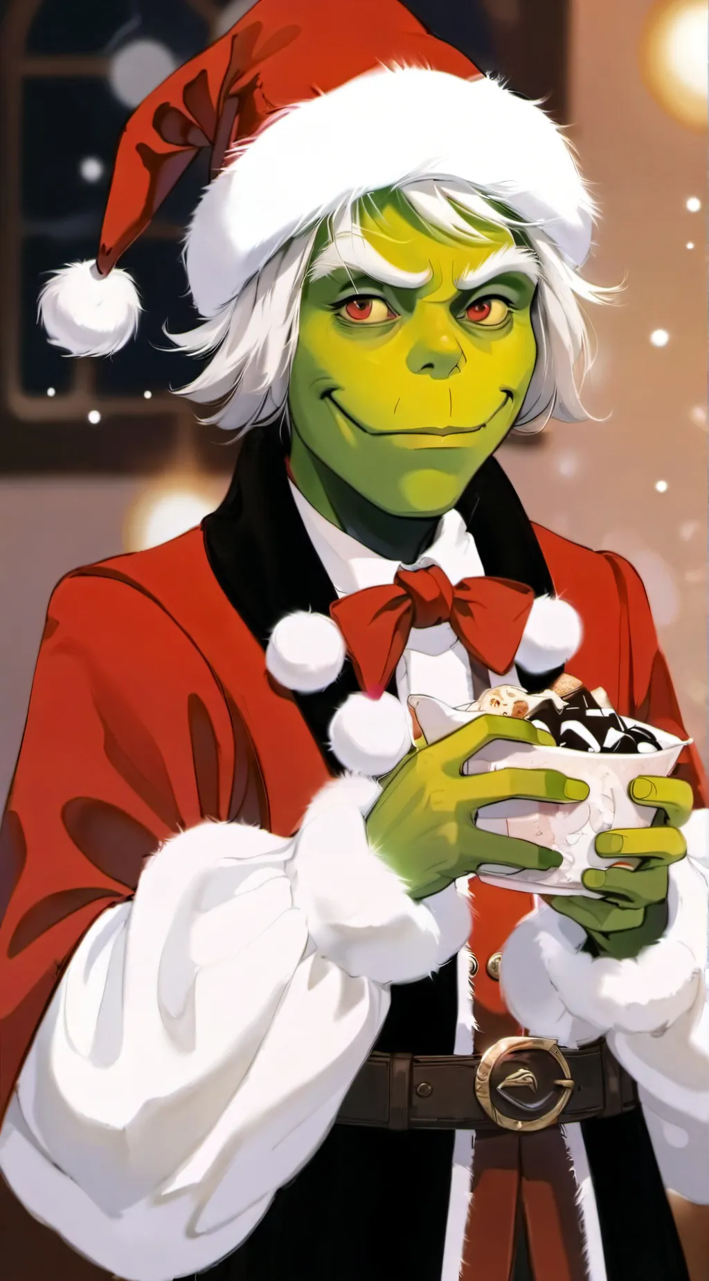 ai character: The Grinch background