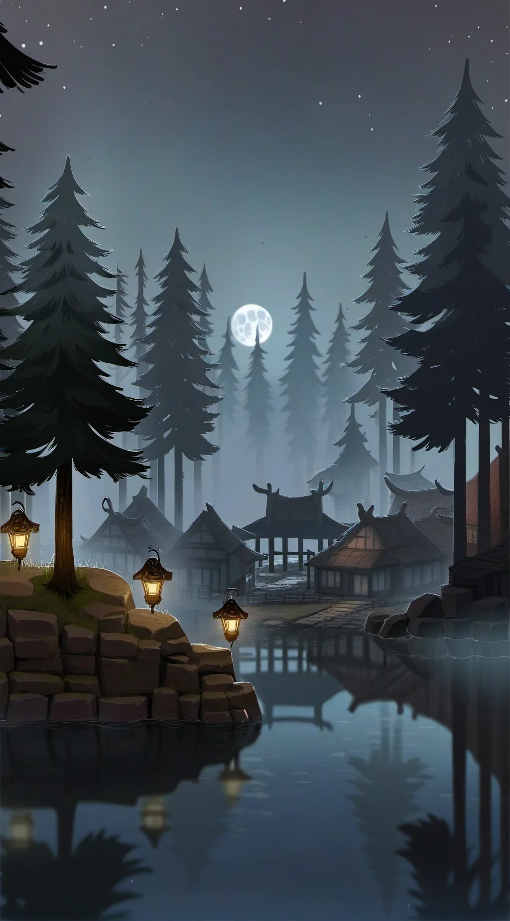 ai character: tickle forest  background