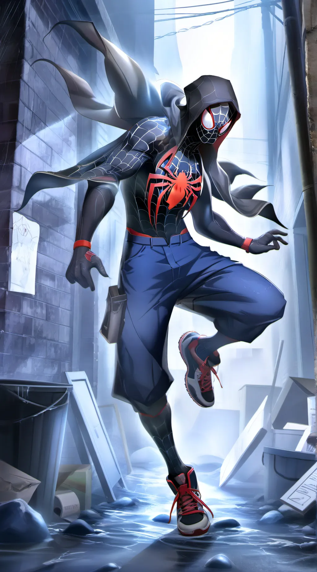 ai character: spiderman background