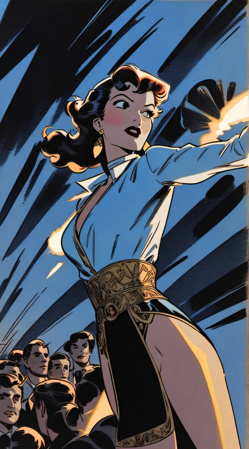 ai character: not underwear lady background