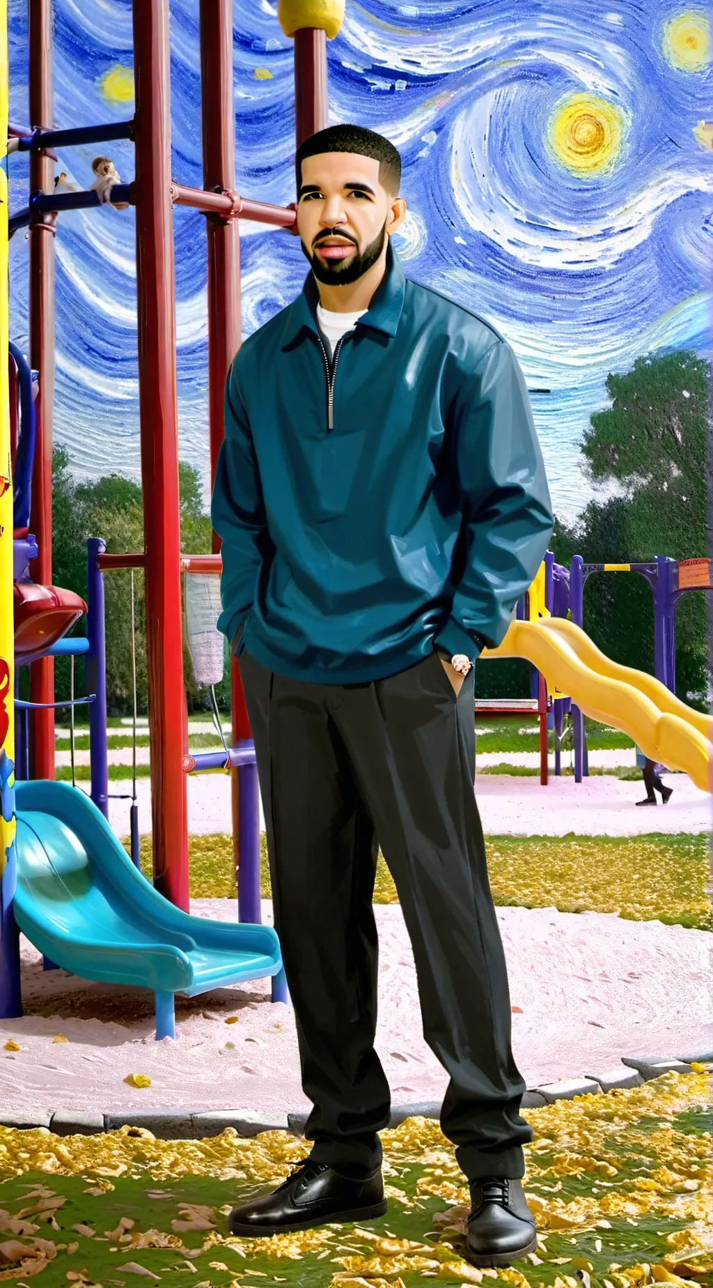 ai character: Drake vs kids background