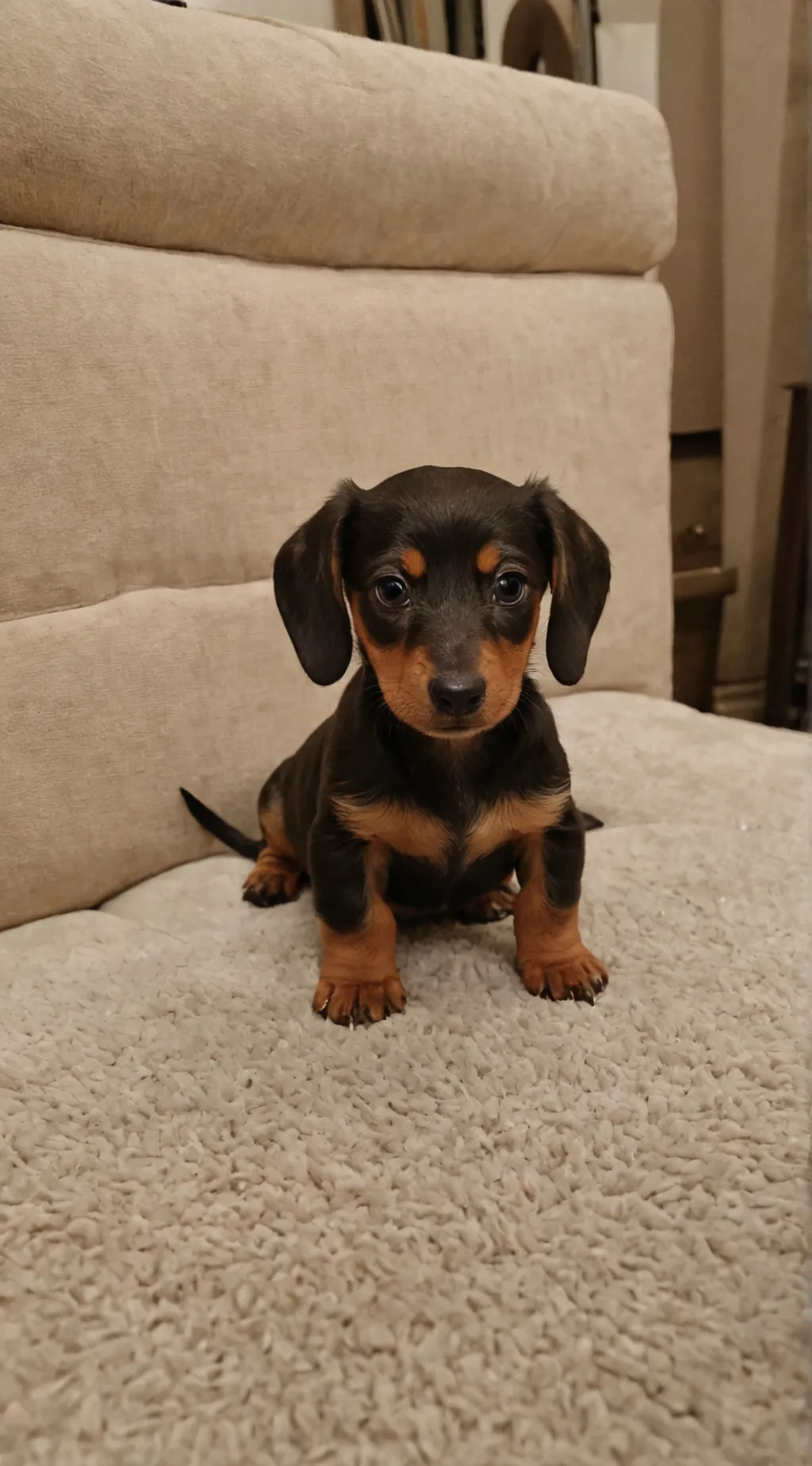 ai character: Dachshund  background