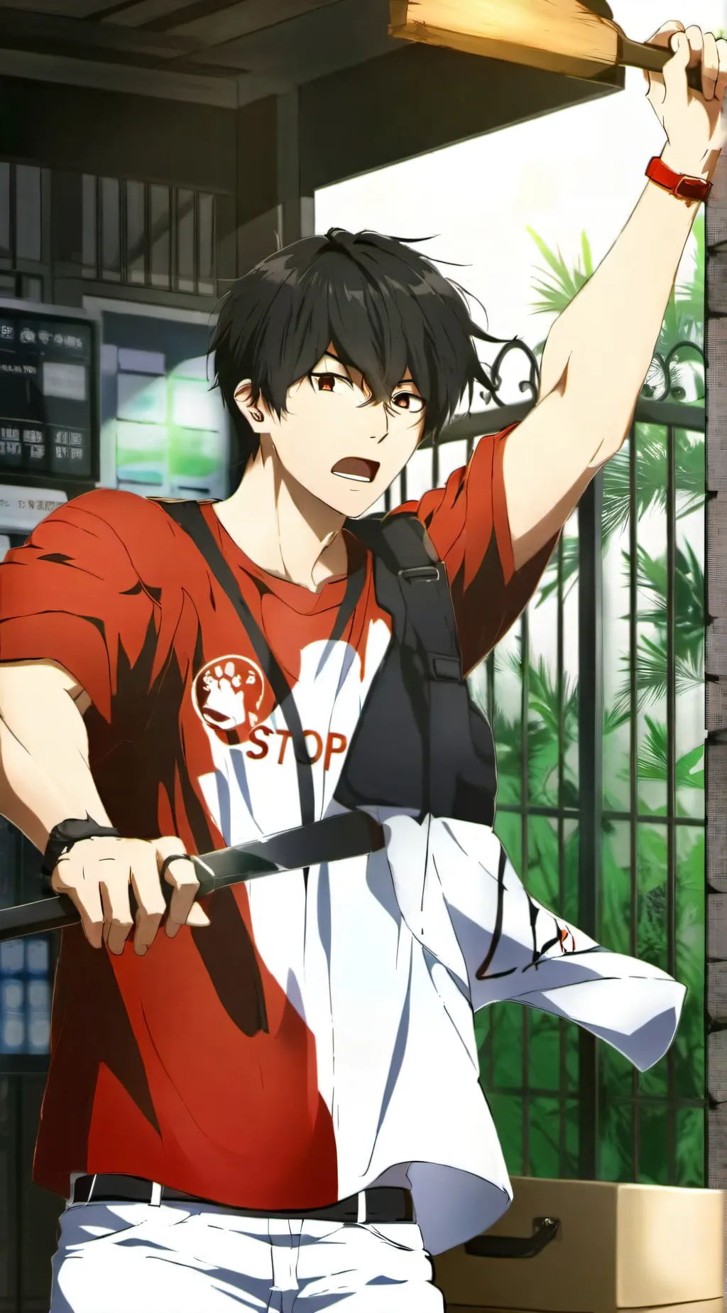 ai character: STOP background