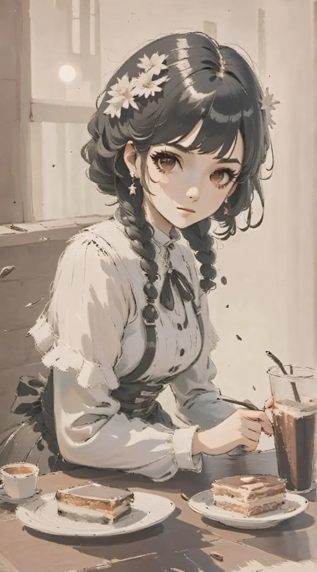 ai character: Merlina  background