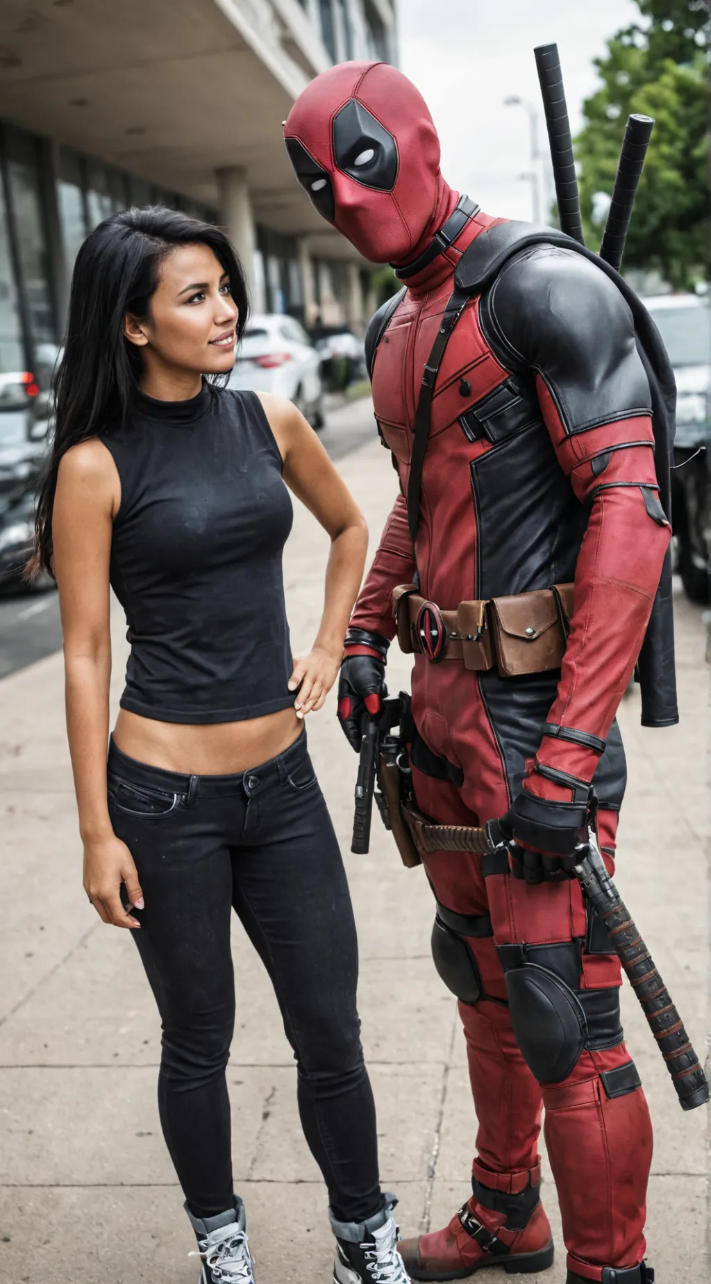 ai character: deadpool  background