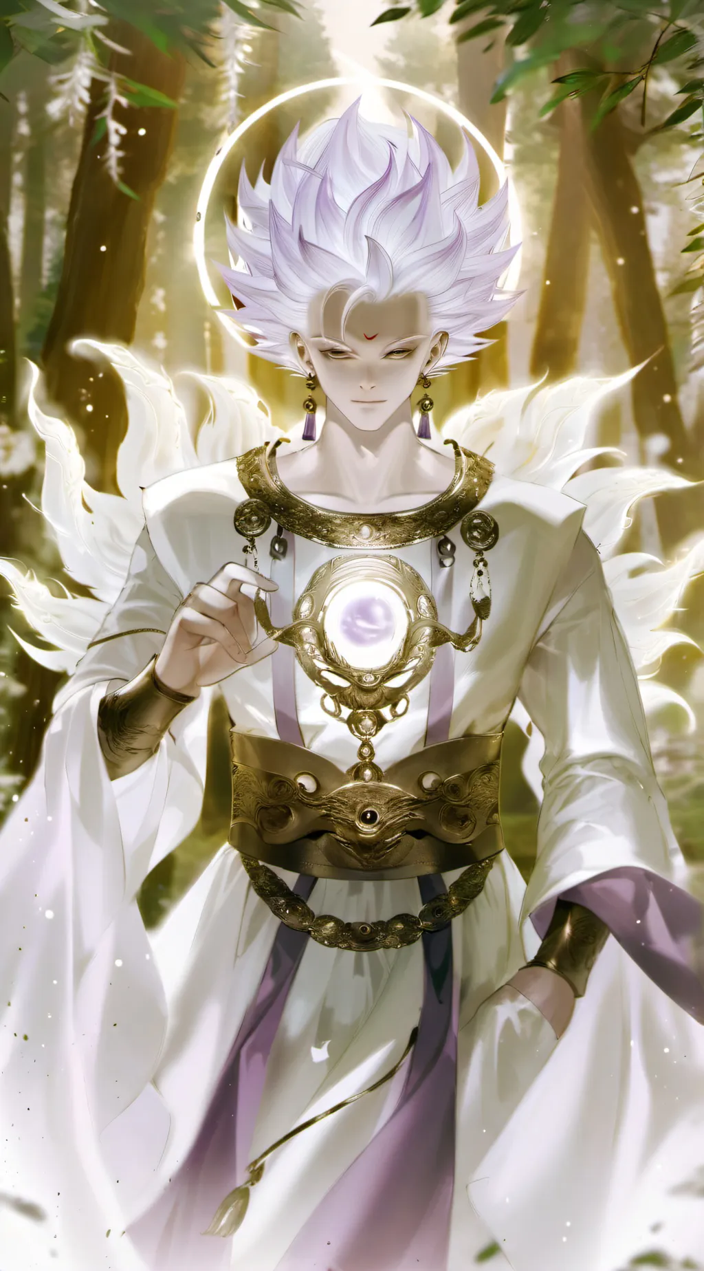 ai character: the divine realm background