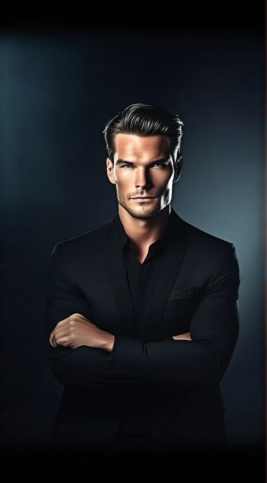 ai character: Damian Black background