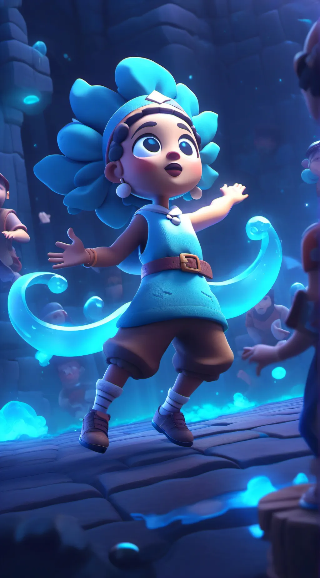 ai character: finish the lyrics  background