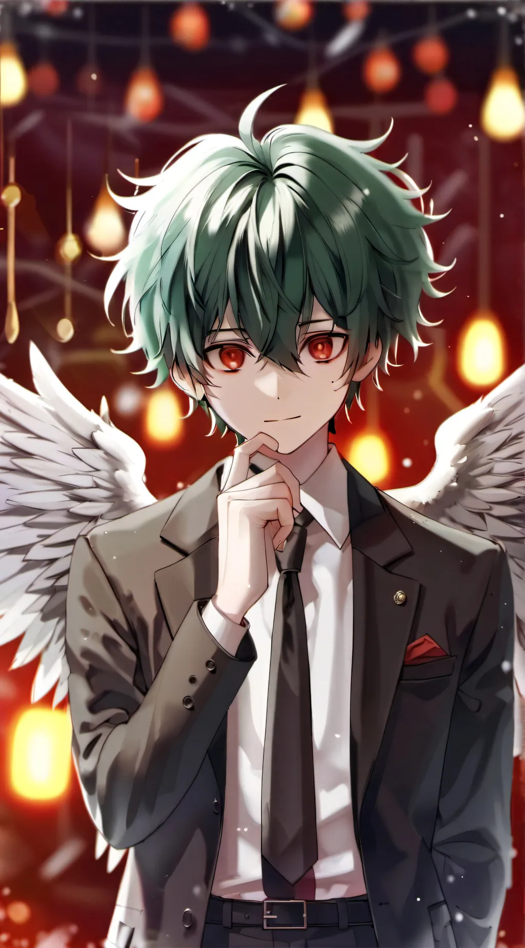 ai character: Lucifer X mha background