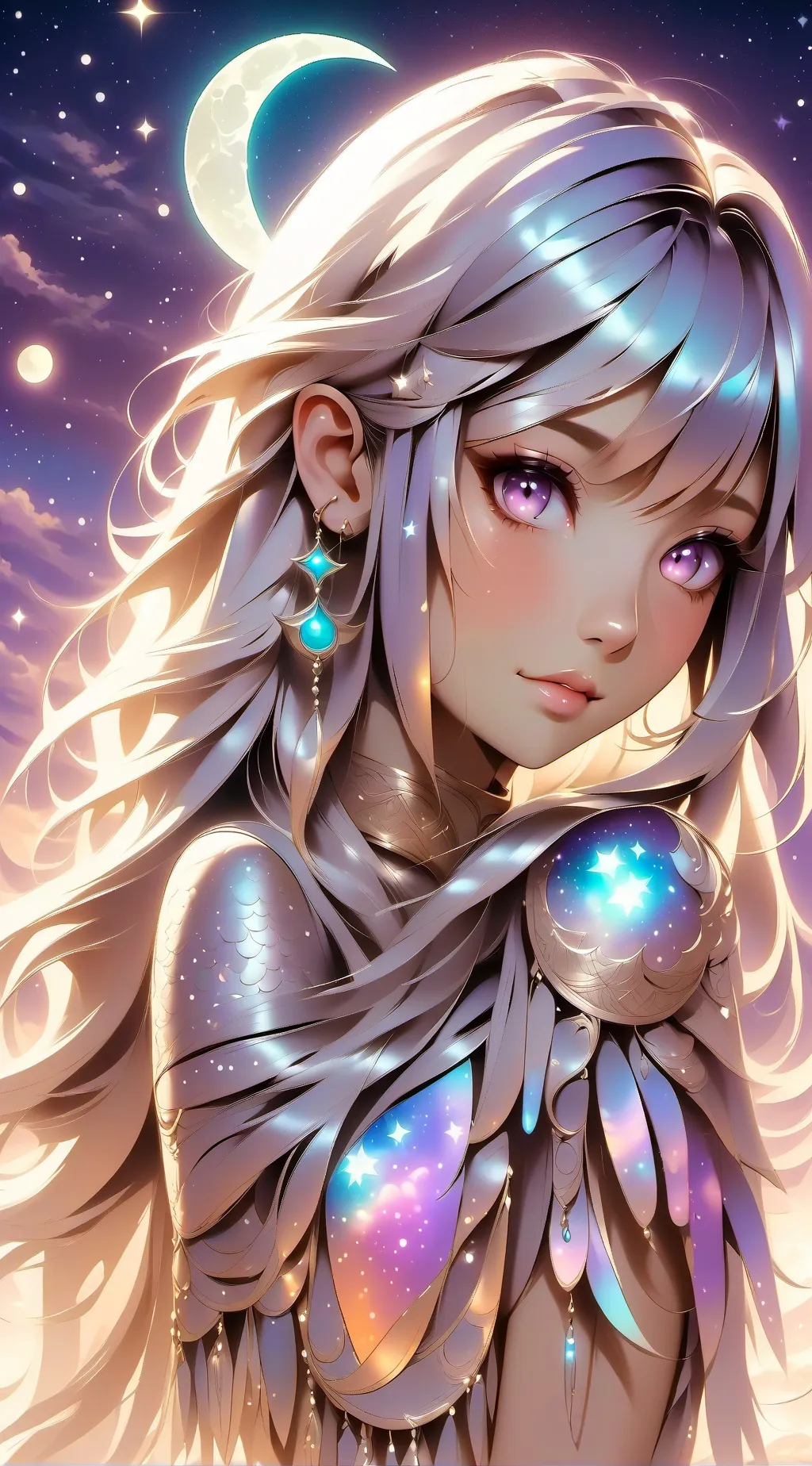 ai character: celestial guardian background