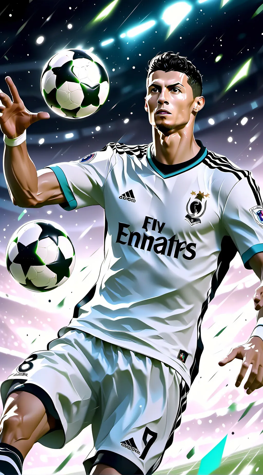 ai character: RONALDO  background
