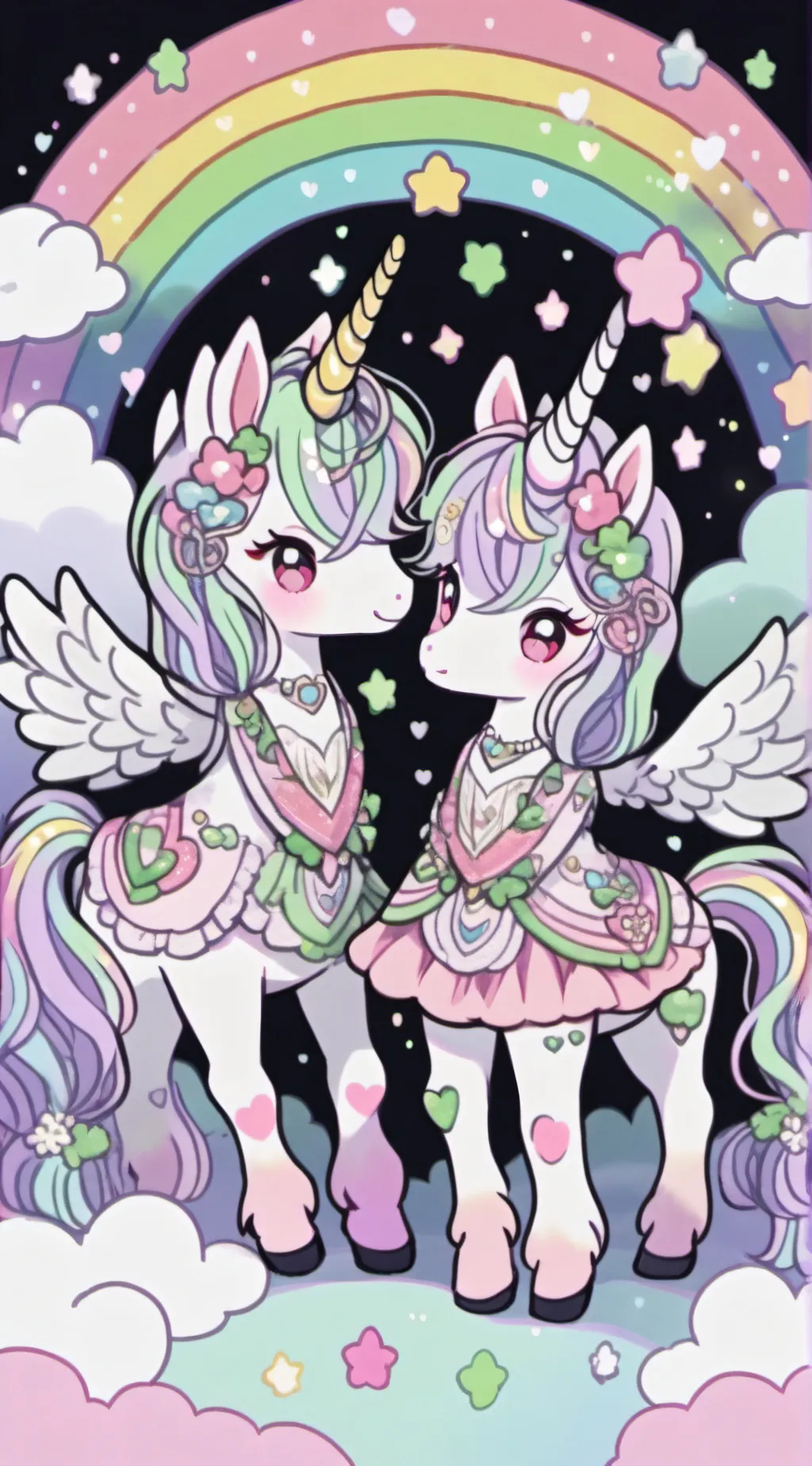 ai character: PINKFLUFFYUNICORN♡ background