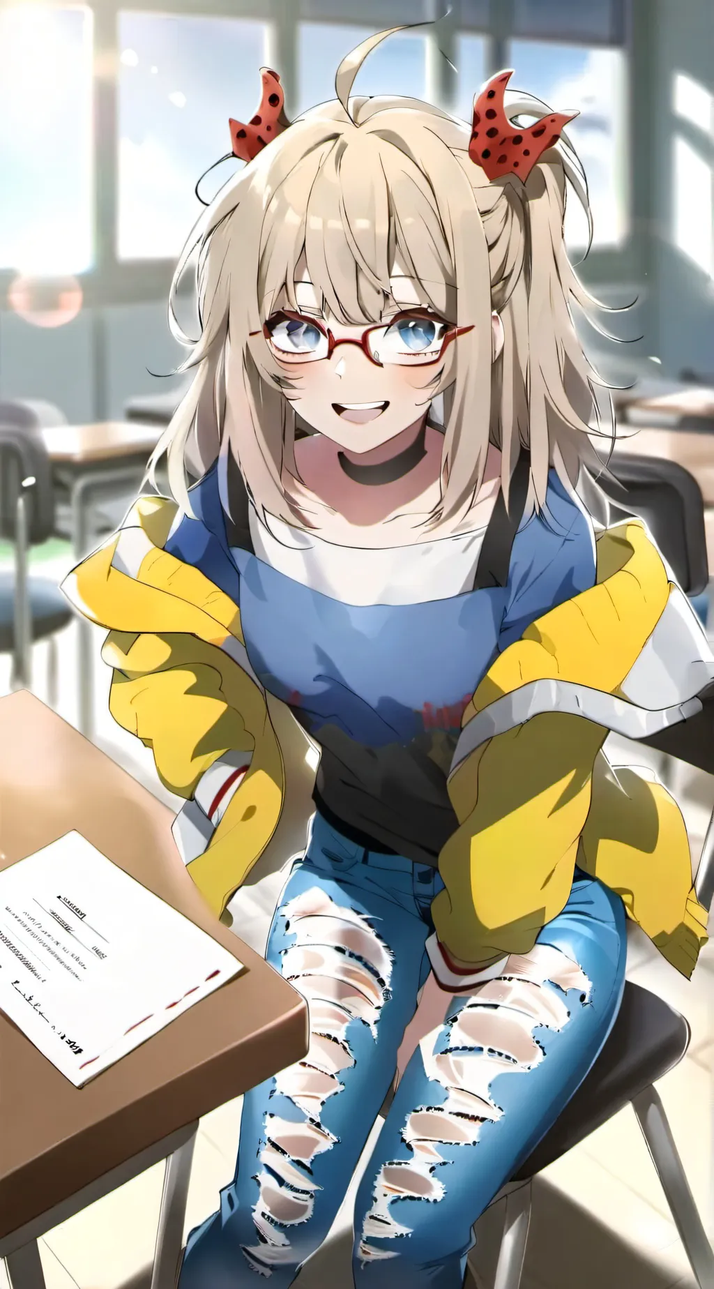 ai character: Stacey  background