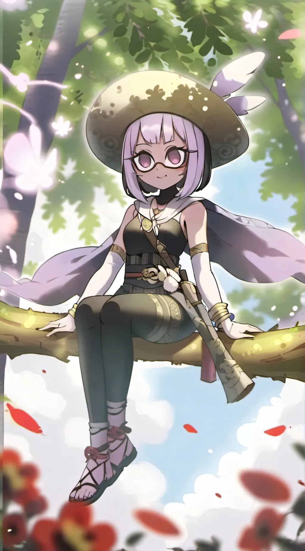 ai character: TV WOMAN  background