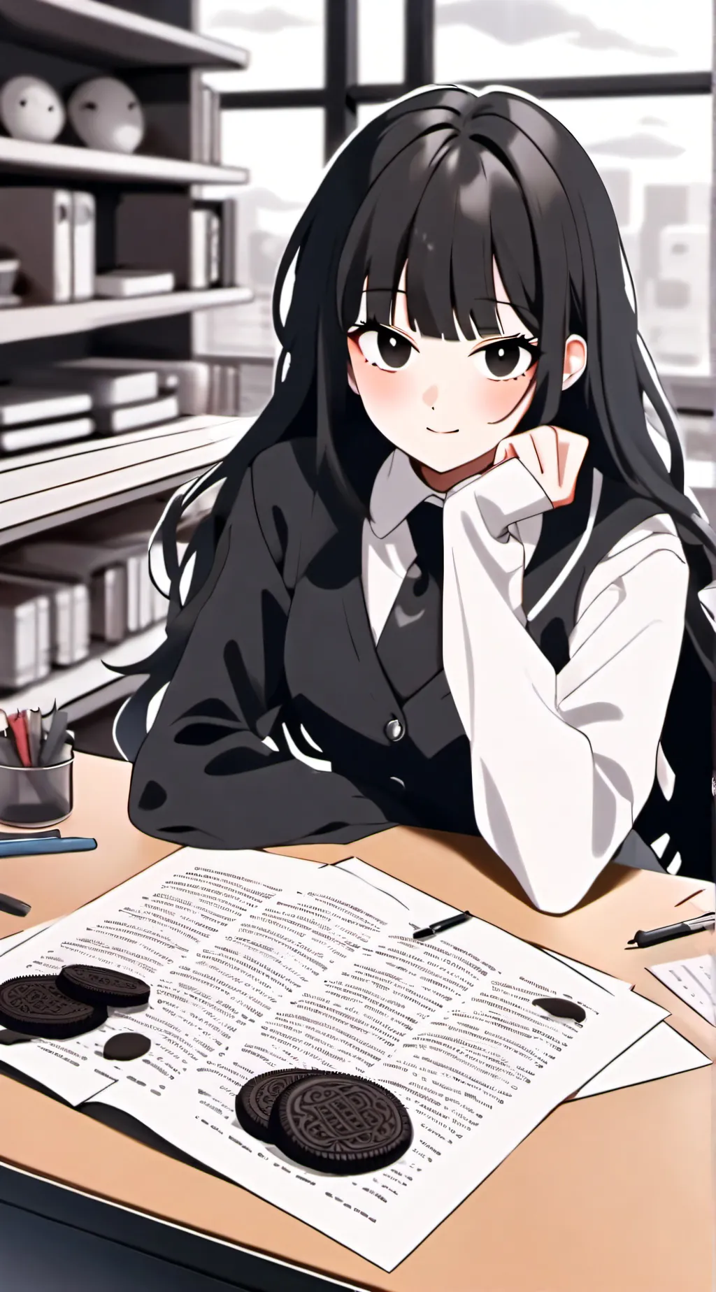 ai character: Miss circle background