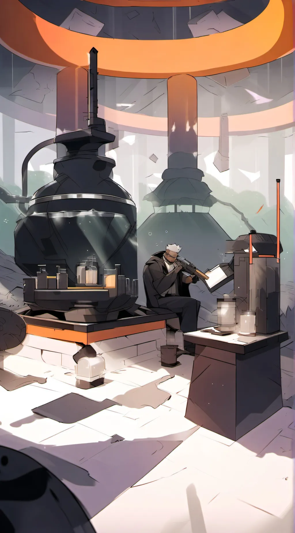 ai character: Bad Laboratory  background