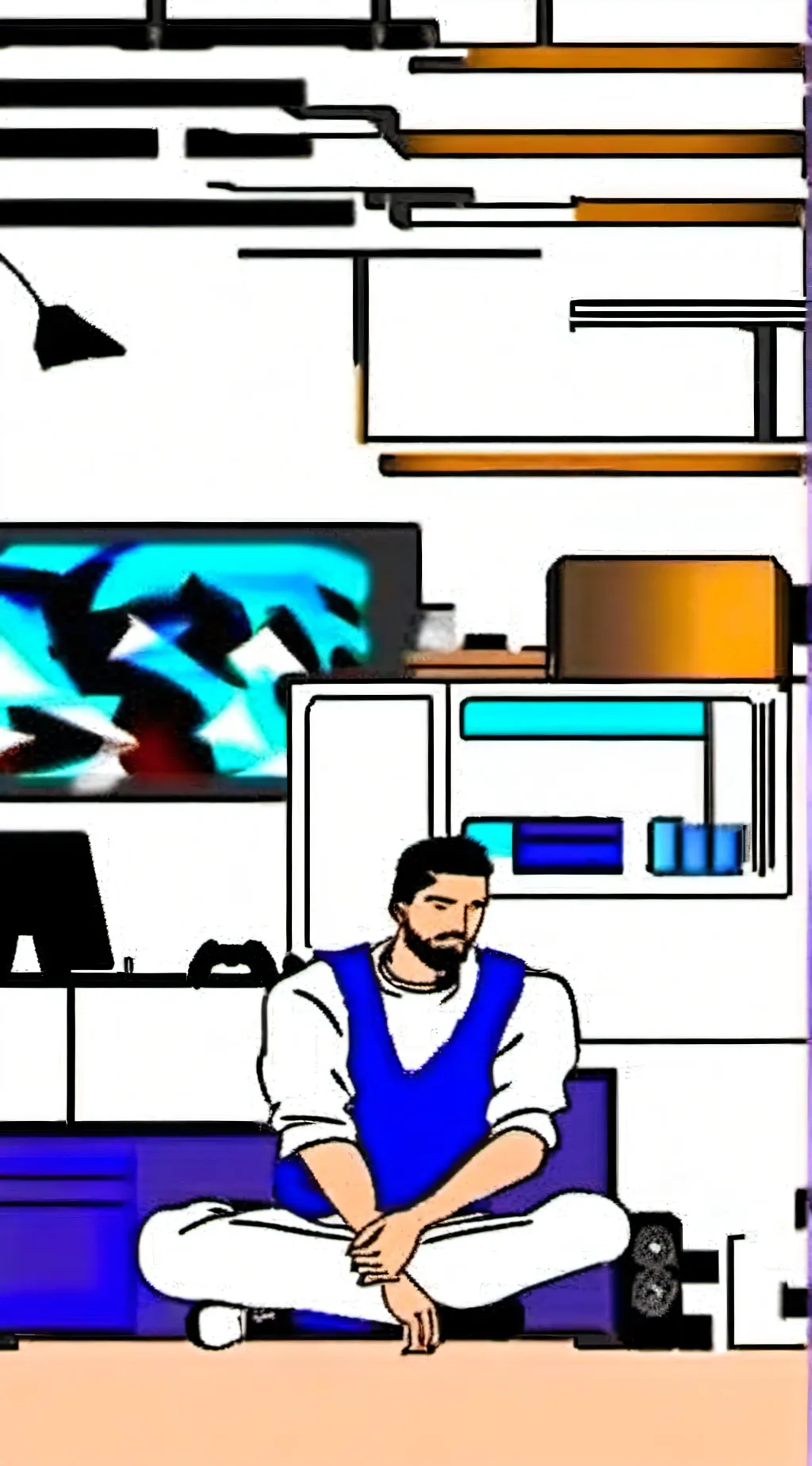 ai character: GAMING BRO background