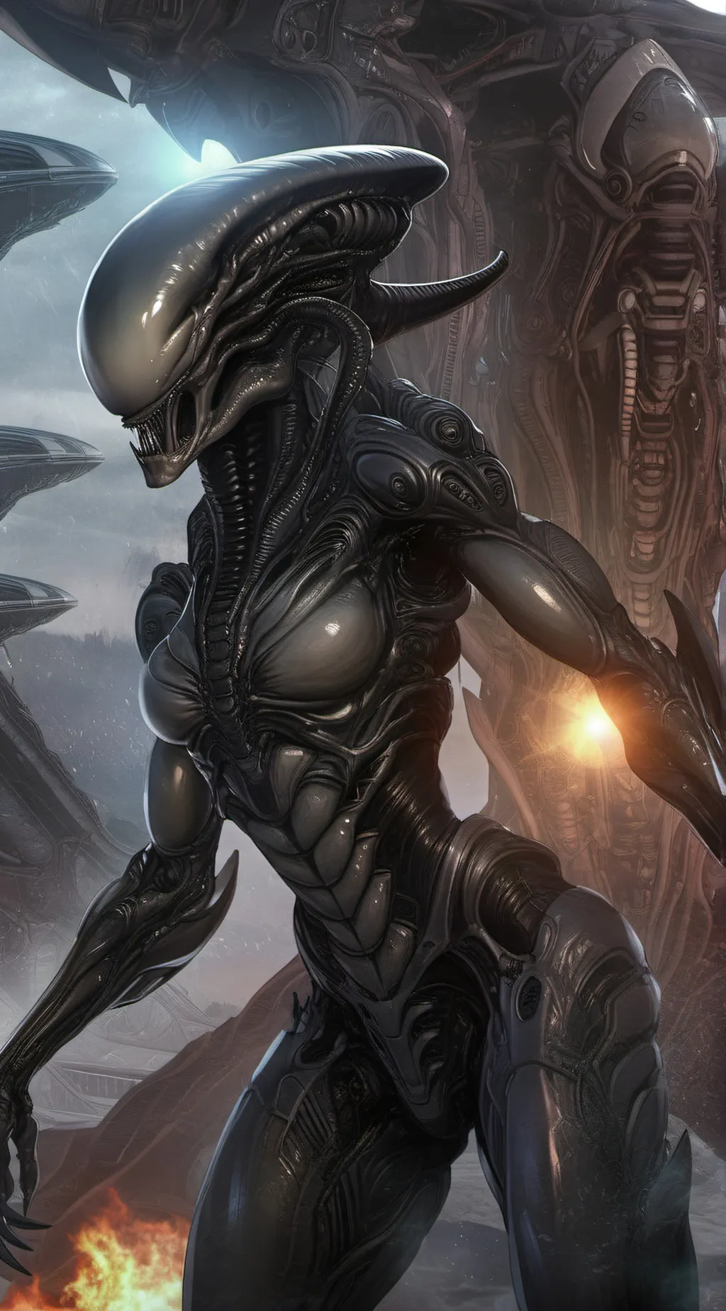 ai character: Xenomorph Drone  background
