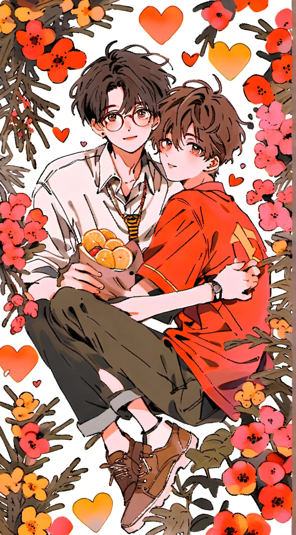 ai character: Aaron and Teo background